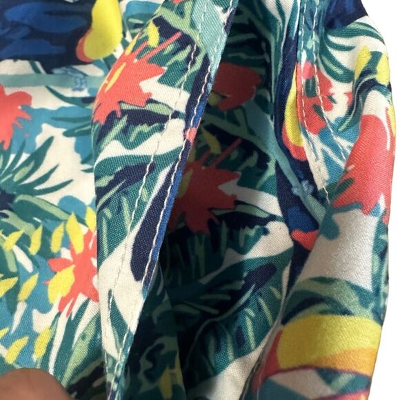 YP Threads Australia Mens Swim Shorts Sz 32 Tropical Colorful Birds Palm Trees - Picture 11 of 16